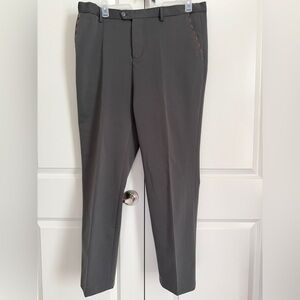 Jingpin Men’s Dress Pants Gray Flat Front Slacks 40W Modern Fit